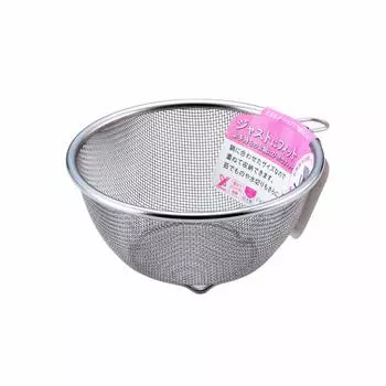 Круглый дуршлаг Yoshikawa, Япония, 14 см. Прочная сетка не ломается и легко чистится. Характеристики подарочной упаковки из нержавеющей стали.