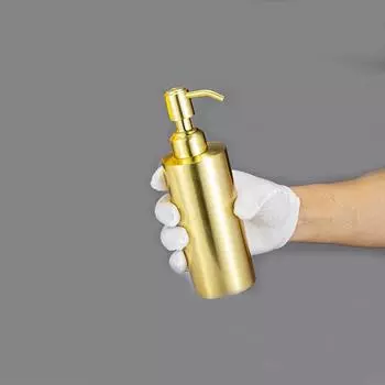 Круглый флакон-дозатор из нержавеющей стали 304 для лосьона, шампуня или геля для душа.