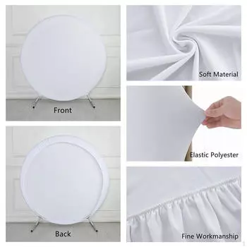 Круглый фон крышка арка стенд круг для банкета White 150cm