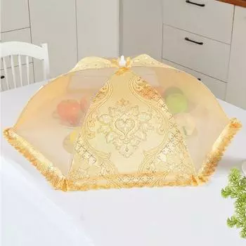 Круглый герметичный великолепный без запаха зонт от насекомых пищевой чехол кухонная утварь пищевой защитный чехол Round жёлтый