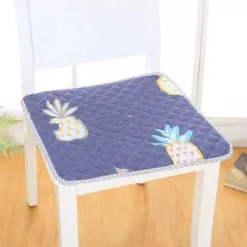 Круглый год стеганая подушка на сиденье, подушка для стула, зимняя тонкая подушка для сиденья офисного обеденного стула, тканевая подушка для табурета, нескользящая подушка для стула Pineapple 45X45cm2 Pack