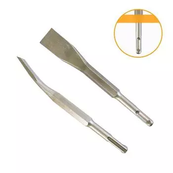 Круглый хвостовик Изогнутое плоское зубило Колено Колено Зубило Сверло для перфоратора Кирпич 14X180X25mm