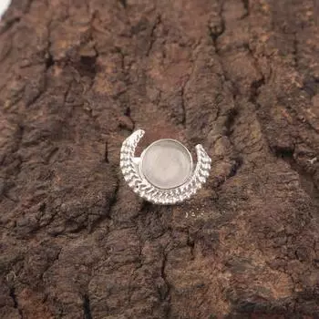 Круглый камень селенит, подарок на годовщину, эффектное новое кольцо, ювелирное изделие из стерлингового серебра RR-48-36 4