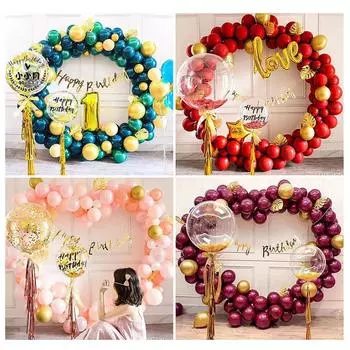 Круглый комплект арки для воздушных шаров, держатель, бант из воздушного шара, круговой венок, подставка для воздушного шара, поддержка свадьбы, дня рождения, вечеринки, детский душ Other