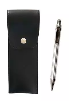 Круглый корпус для японской ручки с кнопками, черный, полностью металлический, прочный, набор из 3 шариковых ручек с прямым стержнем T23-BRS-B-M11B-3