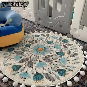 Круглый ковер для дома, гостиной, спальни, журнального столика, эркерного окна, коврик в этническом стиле, круглый ковер Diameter 60cm