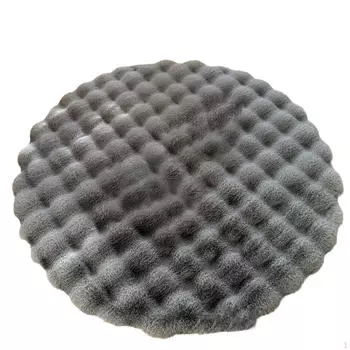 Круглый ковер Мягкий коврик для дома для домашнего декора серый