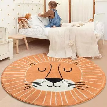 Круглый ковер с героями мультфильмов, ковры для гостиной, спальни, детской комнаты, одеяло, напольный коврик, детский игровой коврик, украшение для салона, ворсовый коврик Diameter60cm M