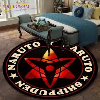 Круглый ковер с рисунком Наруто для гостиной, детский коврик, напольный коврик, коврик для ванной, ковер для спальни, коврик для детской комнаты 60cm
