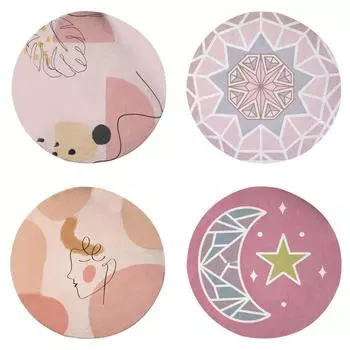 Круглый ковер в скандинавском стиле Bubble Kiss для дома, гостиной, дивана, спальни, украшения пола, круглый напольный коврик, ковер 40cm