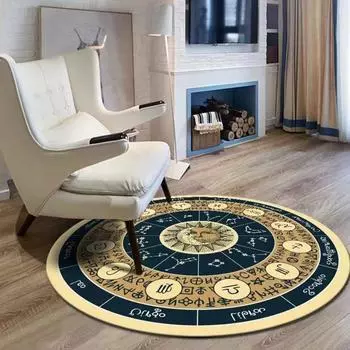 Круглый ковер в скандинавском стиле, марокканский простой круглый коврик для гостиной, спальни, кровати, комода, пола 60CM diameter