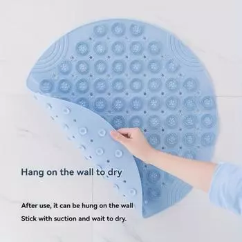 Круглый коврик для душа, ПВХ, нескользящий и водонепроницаемый, массажные и защитные функции для ванной комнаты, идеально подходит для домашнего использования - без запаха 30*30cm розовый