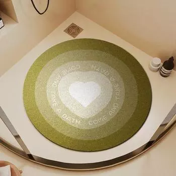 Круглый коврик для ванной комнаты с проволочным кольцом, нескользящий коврик для душевой комнаты, решетка для ванной комнаты, выдолбленный дренажный коврик для унитаза 60*60