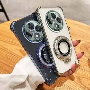 Круглый кронштейн Четырехугольный противоударный чехол для Huawei Honor 200 100 90 X50 X40 X30 Magic 6 5 Lite 5G 4 3 Pro Cover Magic6 Magic5 Honor X50