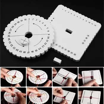 Круглый квадратный шнур Kumihimo с бисером, диск/диск, плетеная пластина, сделай сам, плетеный веревочный узел, ручная работа, ремесло, сделай сам, доска для дизайна ювелирных изделий 10x10x0.8cm