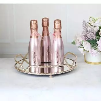 Круглый легкий роскошный поднос для фруктов из сплава в европейском стиле, высококачественное зеркало для хранения торта, хозяйственные принадлежности