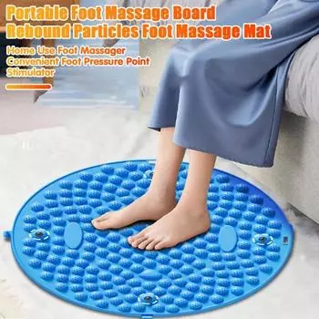 Круглый массажер для ног, коврик для снятия боли в ногах, расслабления мышц, детей и взрослых, противоскользящий, складной фиолетовый