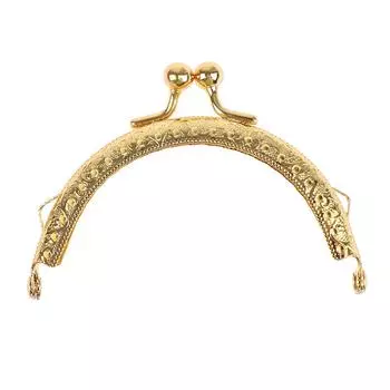 Круглый металлический каркас 8,5 см, кошелек с ручкой, клатч, сумка с застежкой, фурнитура для сумок золотой