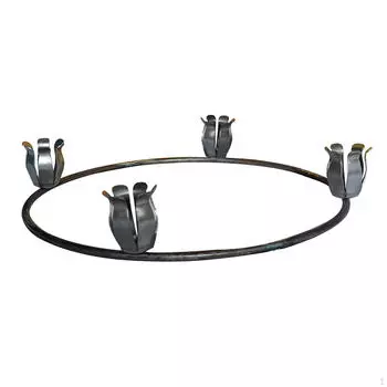 Круглый металлический подсвечник конусный подсвечник настольное украшение 8.5 дюймов чёрный