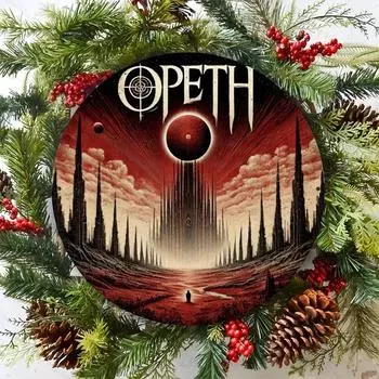 Круглый металлический знак Opeth Band, гравировка на алюминиевой фольге. Идеально подходит для стен дома/офиса. Прочный подарок для использования в помещении и на улице. L белый