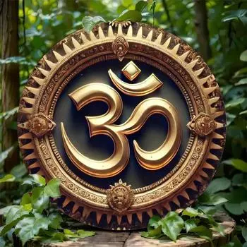 Круглый металлический знак в стиле стимпанк, 8x8 дюймов - водонепроницаемый и устойчивый к ржавчине, подходит для декора стены в спальне, офисе или дома чёрный