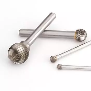 Круглый напильник из сплава YG8, 1 шт., круглый D-образный, с одним шлицем, шлифовальная головка из вольфрамовой стали для резьбы по дереву, фреза из твердого металла 3–16 мм