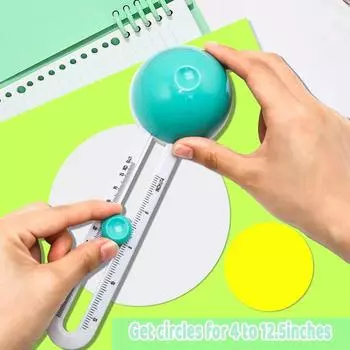 Круглый нож для резки Циркуль для пэчворка Круглый резак Машинка для резки бумаги Резаки для скрапбукинга Карты Инструменты для самостоятельного изготовления Аксессуары зелёный
