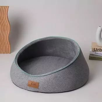 Круглый открытый домик для кошек, летний домик для собак, мягкий и удобный домик для кошек, кровать для кошек, товары для животных, доступные для всех сезонов 51*51*24 cm