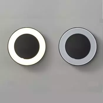 Круглый / овальный светодиодный влагостойкий потолочный светильник IP65 водонепроницаемый для ванной комнаты, сада, двора, современный настенный светильник мощностью 12 Вт / 18 Вт Oval&12W&Warm White чёрный