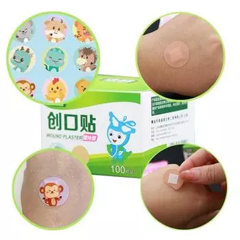 Круглый пластырь медицинский водонепроницаемый бежевый