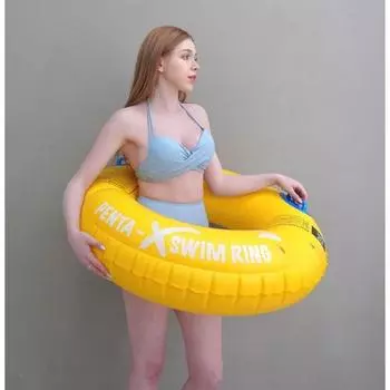 Круглый плавательный круг PentaX Water Play Tube, 1 шт.. желтый 60см (..., 1 шт., корейские водные развлечения