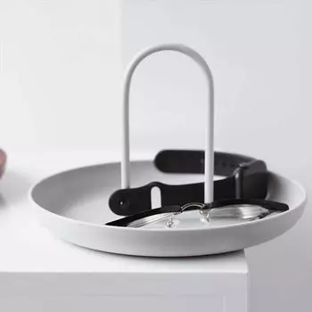 Круглый поднос для хранения, переносной столик для спальни, декоративная косметика, ювелирные изделия, органайзер для демонстрации всякой всячины