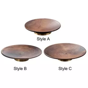 Круглый поднос для сервировки, деревянная тарелка для сухофруктов, многофункциональный стол, поднос для закусок, поднос для выпечки, для кухни, офиса, ресторана, дома S