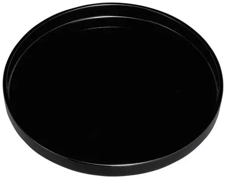 Круглый полированный поднос Nakanishi Kogei Kishu no Nurimono Kiritate 30 см, черный, двухсторонняя окраска, отделка, 22-20-9C чёрный