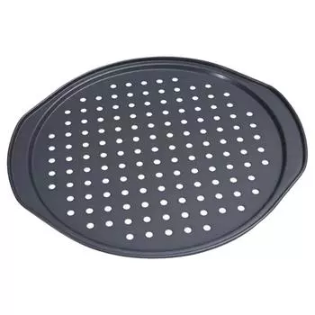 Круглый противень для пиццы из нержавеющей стали, нетоксичный, прочный, жаропрочный, антипригарный, круглый противень для выпечки