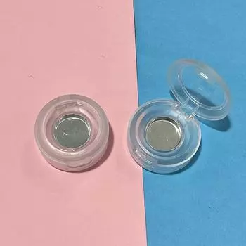 Круглый пустой футляр для теней для век, румяна, помада, пигментная палитра, многоразовый дозатор для тонального крема с поддоном