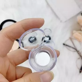 Круглый пустой футляр для теней для век, румяна, помада, пигментная палитра, многоразовый дозатор для тонального крема с поддоном чёрный