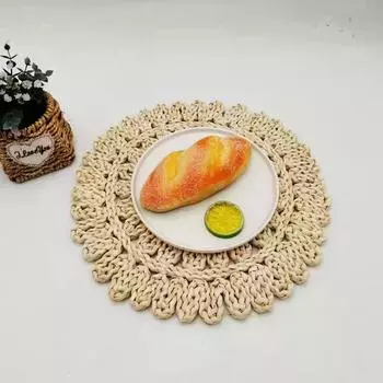 Круглый Раттан Placemats природных кукурузы Солома Woven Обеденный стол Маты Ining Таблица Pad Держатель Кубок Мат Аксессуары