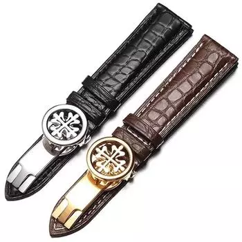 Круглый ремешок из крокодиловой кожи для часов Patek Philippe Grenade 5167Ax с пряжкой-бабочкой для мужчин и женщин, браслет 19 мм 19mm