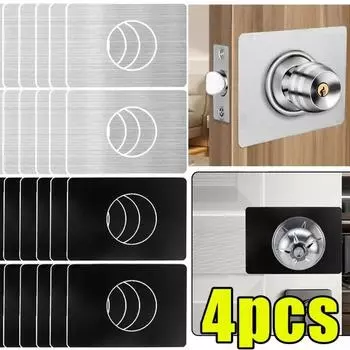 Круглый ремонтный шкафчик из нержавеющей стали, монтажная пластина для дверного шкафчика, водонепроницаемые крепежные пластины без перфорации, детали для ремонта бытовых нужд 2PCS