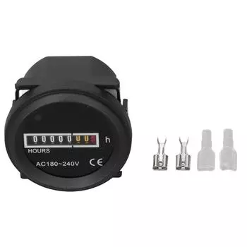 Круглый счетчик часов работы ПК Высокоточный кварцевый механический счетчик часов работы для строительной техники 180240 В переменного тока
