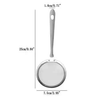 Круглый сетевой дуршлаг из нержавеющей стали, ложка, фильтр, масляный фильтр, сетка, совок, кулинария, пельмени, кухня size25cmX7.5cm