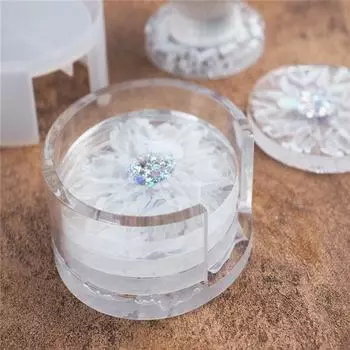 Круглый силиконовый подстаканник, держатель для хранения цилиндров, форма для литья смолы, эпоксидная форма, инструменты для поделок своими руками L