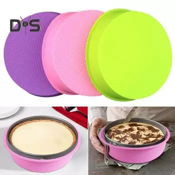Круглый силиконовый противень для выпечки торта, многоразовый нелипкий защитный противень для чизкейка, аксессуары для выпечки «сделай сам», десертный мусс, форма для торта, кондитерских изделий фиолетовый