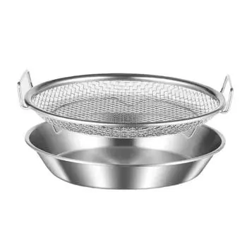 Круглый сито для кулинарного масла из нержавеющей стали, подставка для стекания жареной пищи, жарка пищи 18cm