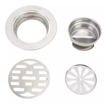 Круглый слив для пола 3,9 дюйма из нержавеющей стали с защитой от запаха, противоскользящий комплект для душа 75 мм