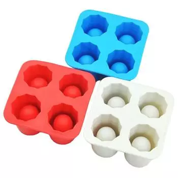 Круглый стакан для льда, пластиковый полый цилиндр с четырьмя отверстиями, форма для льда для заморозки, ледяного напитка, сока, виски, коктейля, пресс-форма для льда белый