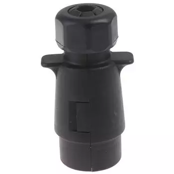 Круглый стандартный европейский автомобильный разъем 7-контактный разъем для прицепов чёрный