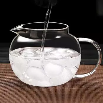 Круглый стеклянный чайник 650/1300 мл с заварочным устройством, цветочный чайник, термостойкий чайник, кофейный чайный сервиз «Кунг-фу», кухонные принадлежности 650ML чёрный