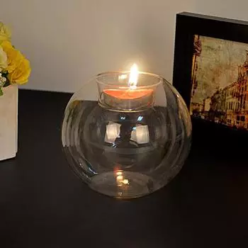 Круглый стеклянный подсвечник, прозрачный подсвечник, стеклянный подсвечник в европейском стиле, украшение для свадебного стола, праздничные атрибуты